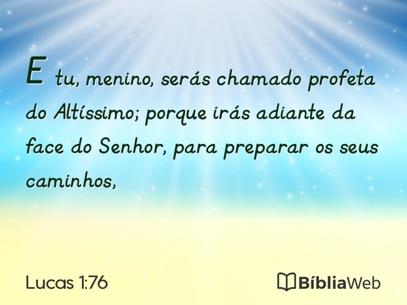 Lucas 1:76 em imagem para compartilhar