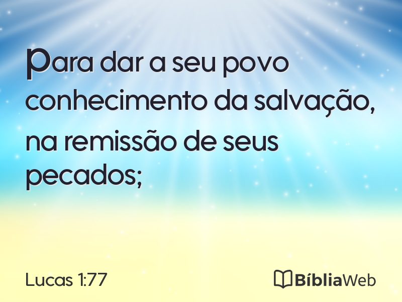 Lucas 1:77 em imagem para compartilhar