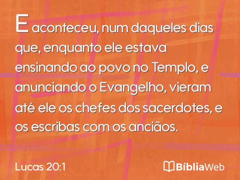 Lucas 20:1 em imagem para compartilhar