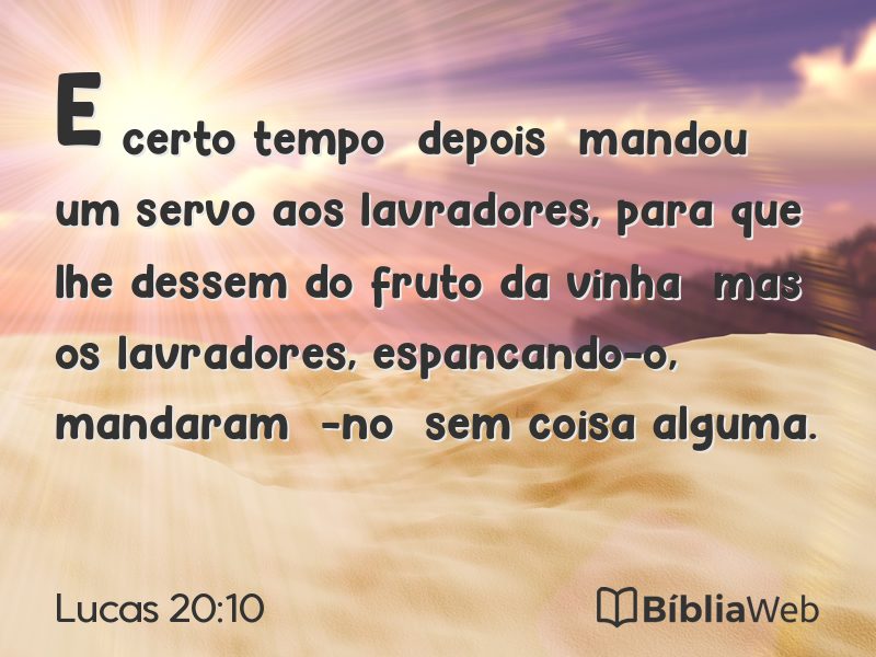 Lucas 20:10 em imagem para compartilhar