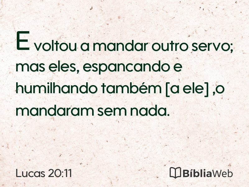 Lucas 20:11 em imagem para compartilhar