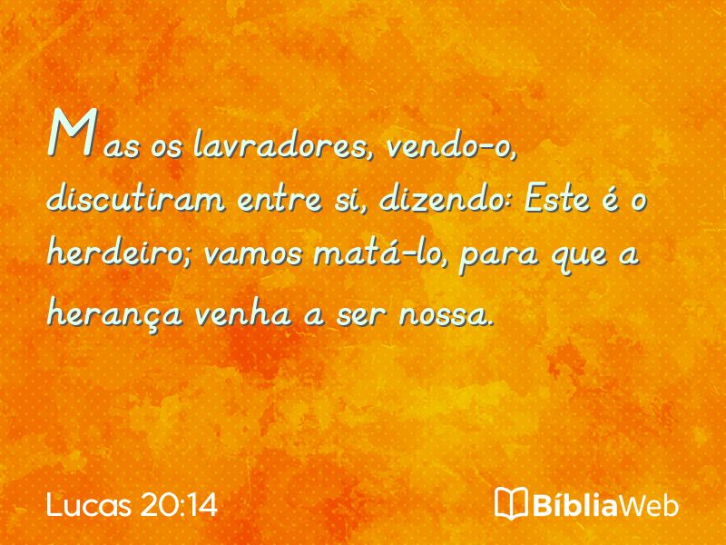 Lucas 20:14 em imagem para compartilhar