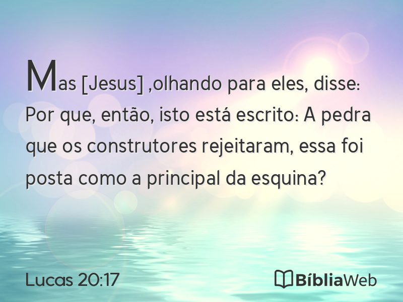 Lucas 20:17 em imagem para compartilhar