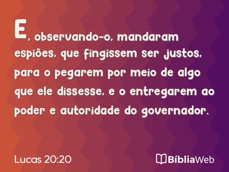 Lucas 20:20 em imagem para compartilhar