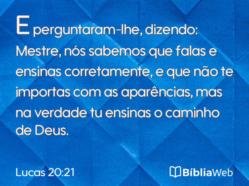 Lucas 20:21 em imagem para compartilhar