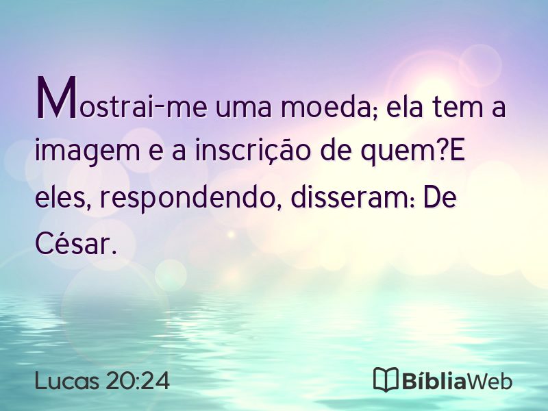 Lucas 20:24 em imagem para compartilhar