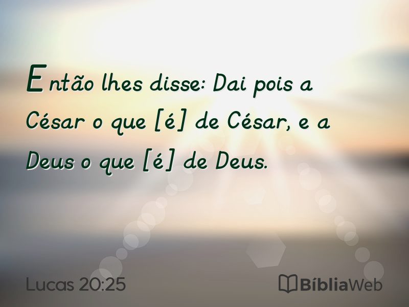 Lucas 20:25 em imagem para compartilhar