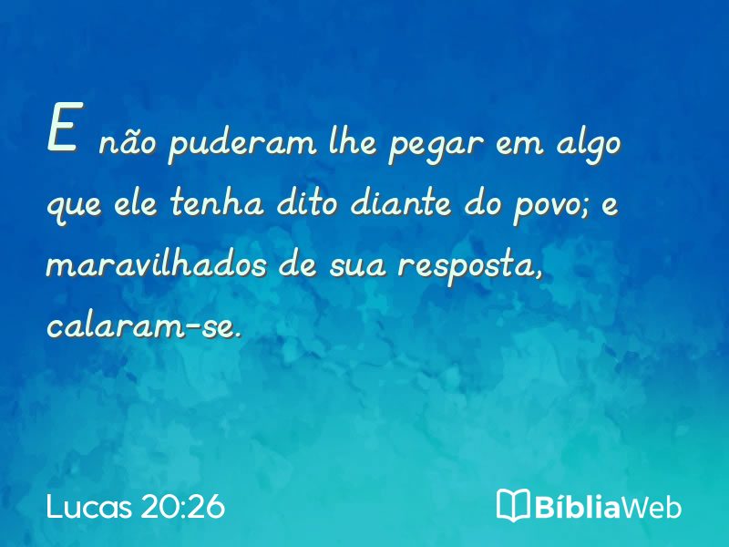 Lucas 20:26 em imagem para compartilhar