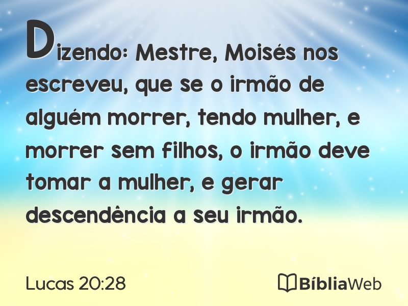 Lucas 20:28 em imagem para compartilhar