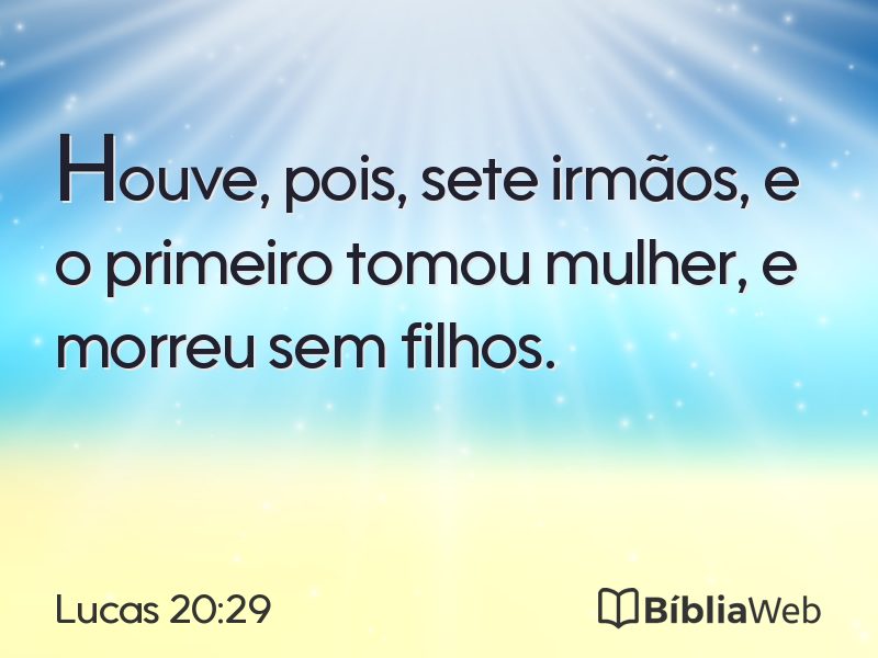 Lucas 20:29 em imagem para compartilhar