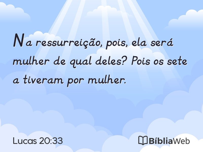 Lucas 20:33 em imagem para compartilhar