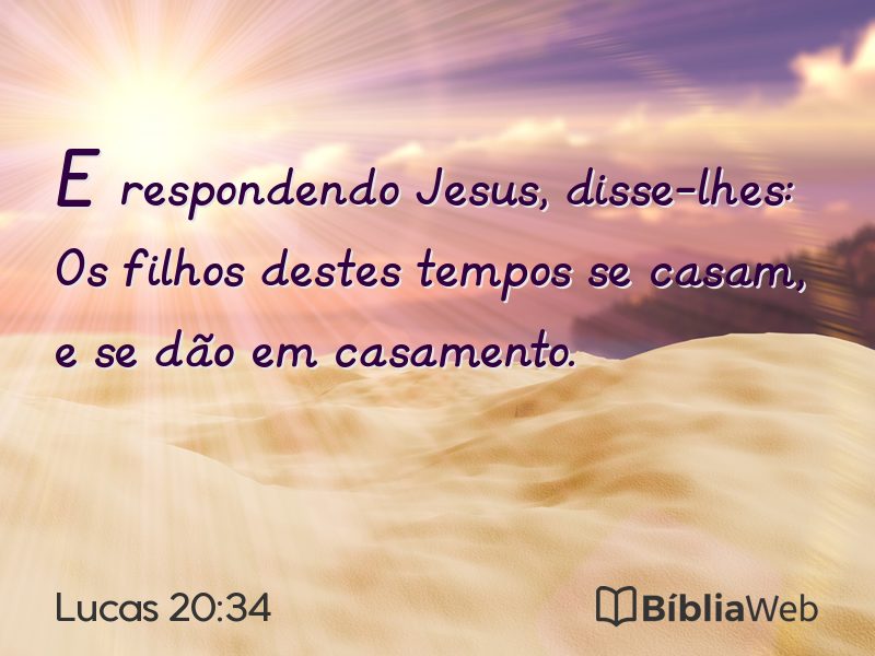 Lucas 20:34 em imagem para compartilhar