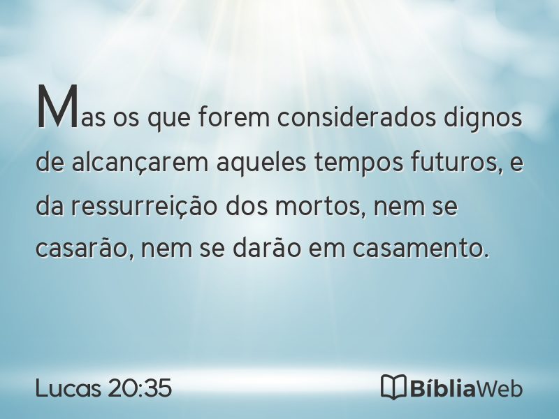 Lucas 20:35 em imagem para compartilhar