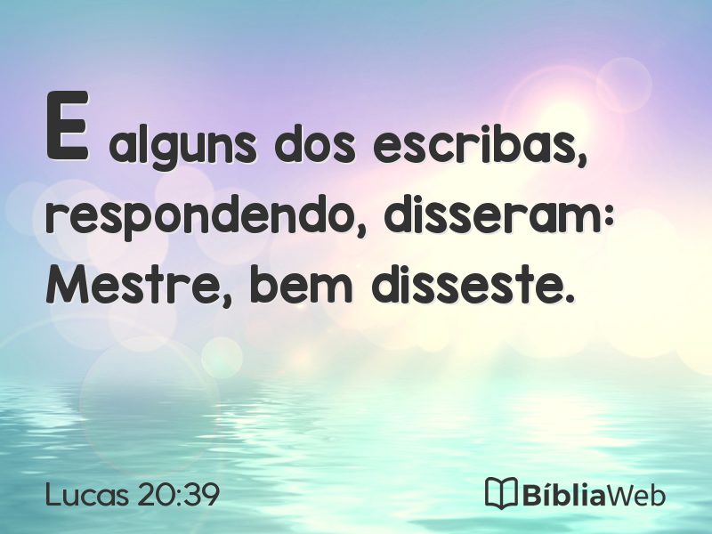 Lucas 20:39 em imagem para compartilhar
