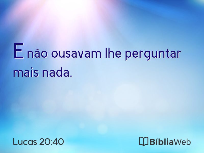 Lucas 20:40 em imagem para compartilhar