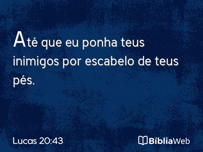 Lucas 20:43 em imagem para compartilhar