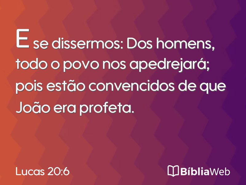 Lucas 20:6 em imagem para compartilhar