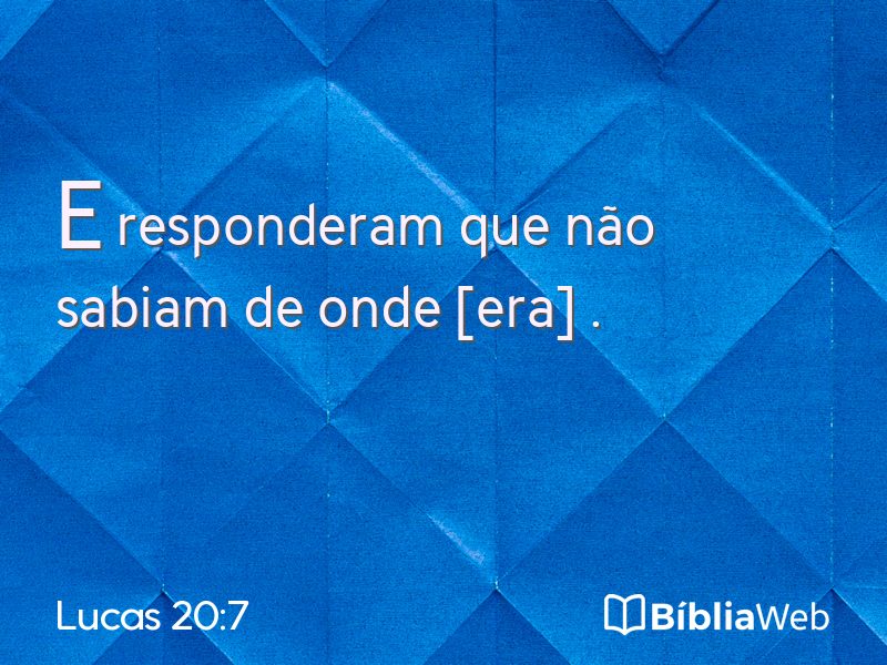 Lucas 20:7 em imagem para compartilhar