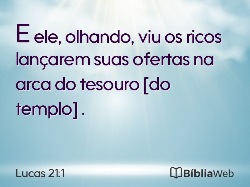 Lucas 21:1 em imagem para compartilhar