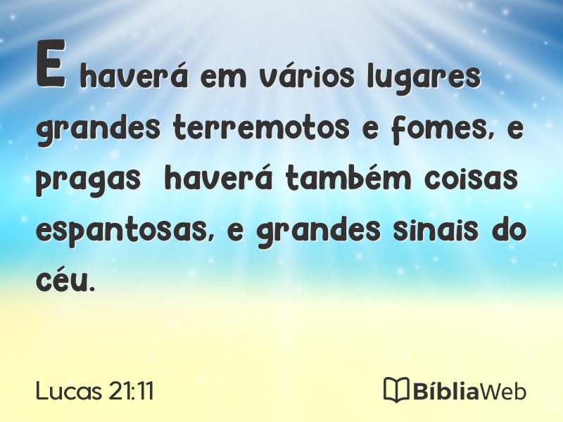 Lucas 21:11 em imagem para compartilhar