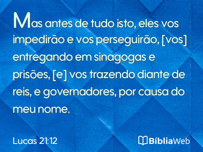 Lucas 21:12 em imagem para compartilhar