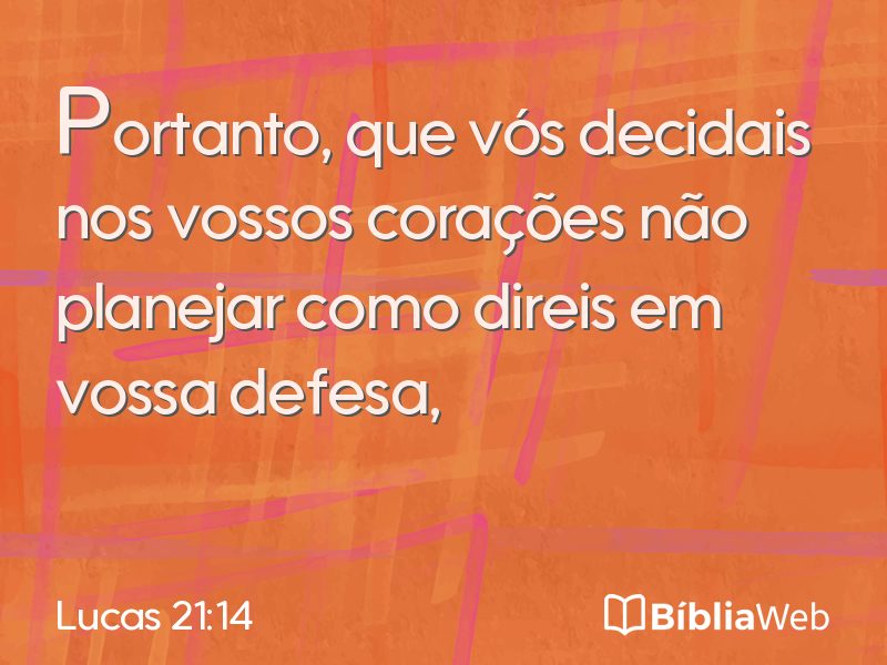 Lucas 21:14 em imagem para compartilhar