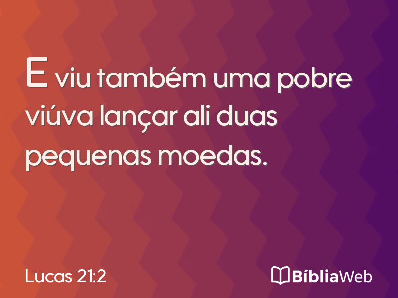 Lucas 21:2 em imagem para compartilhar