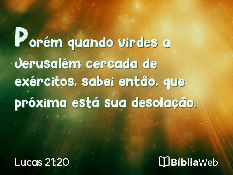 Lucas 21:20 em imagem para compartilhar