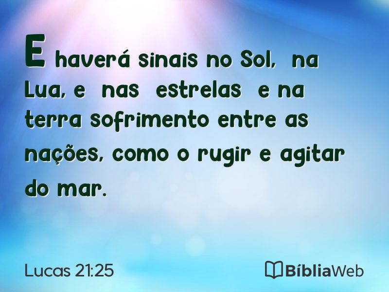 Lucas 21:25 em imagem para compartilhar