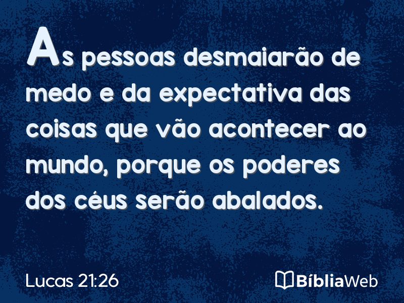 Lucas 21:26 em imagem para compartilhar