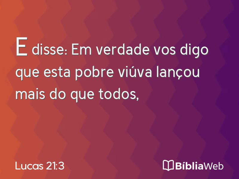 Lucas 21:3 em imagem para compartilhar