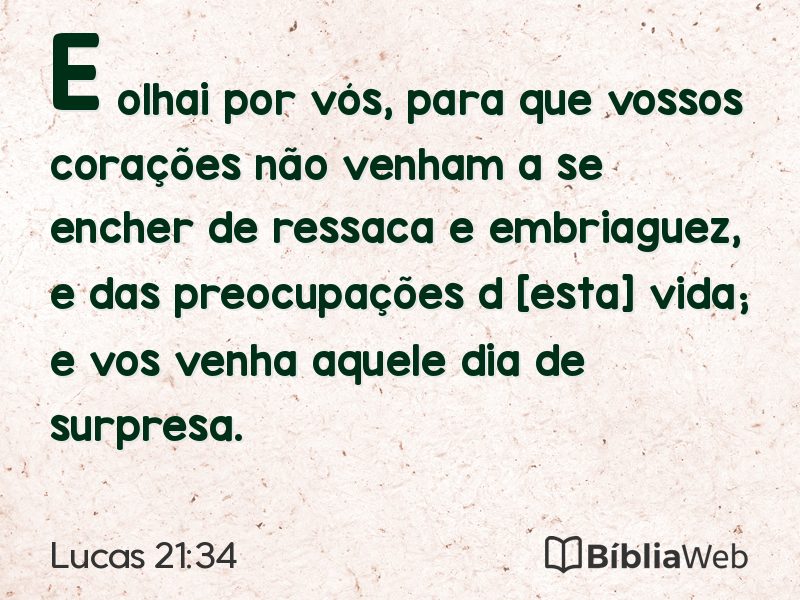 Lucas 21:34 em imagem para compartilhar