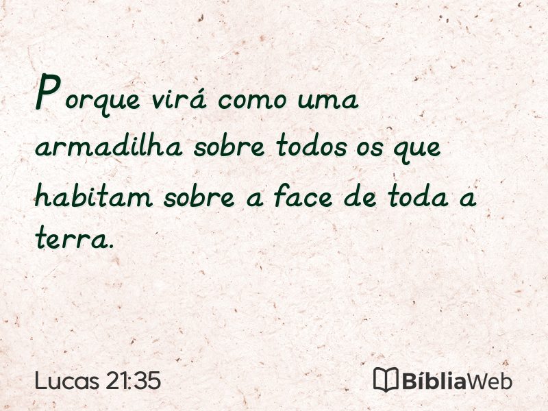 Lucas 21:35 em imagem para compartilhar