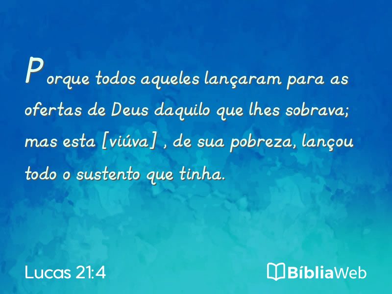 Lucas 21:4 em imagem para compartilhar