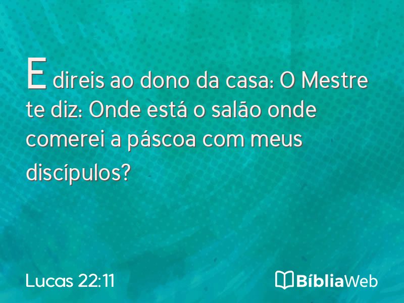 Lucas 22:11 em imagem para compartilhar