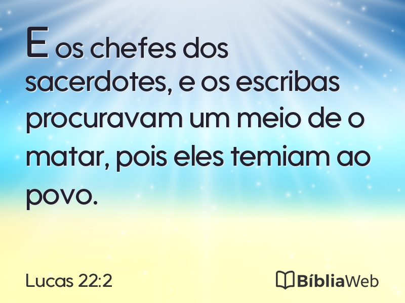 Lucas 22:2 em imagem para compartilhar