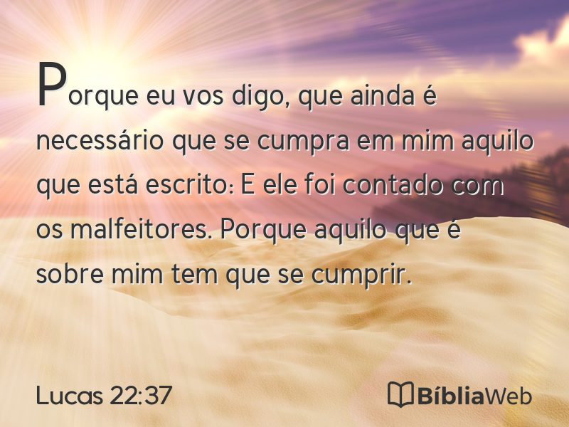 Lucas 22:37 em imagem para compartilhar