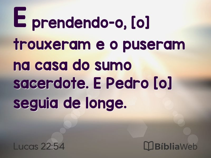 Lucas 22:54 em imagem para compartilhar