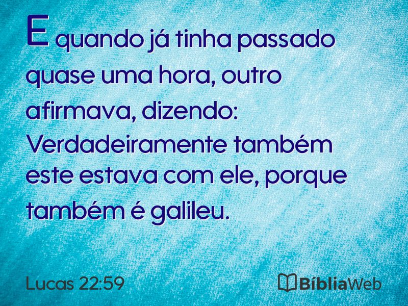 Lucas 22:59 em imagem para compartilhar