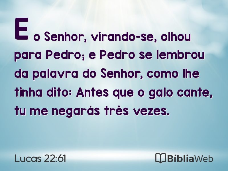 Lucas 22:61 em imagem para compartilhar