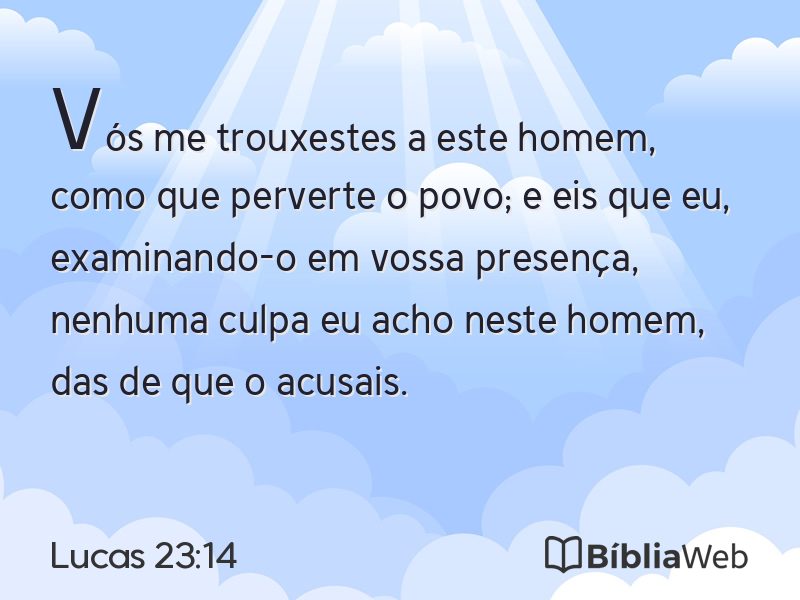 Lucas 23:14 em imagem para compartilhar