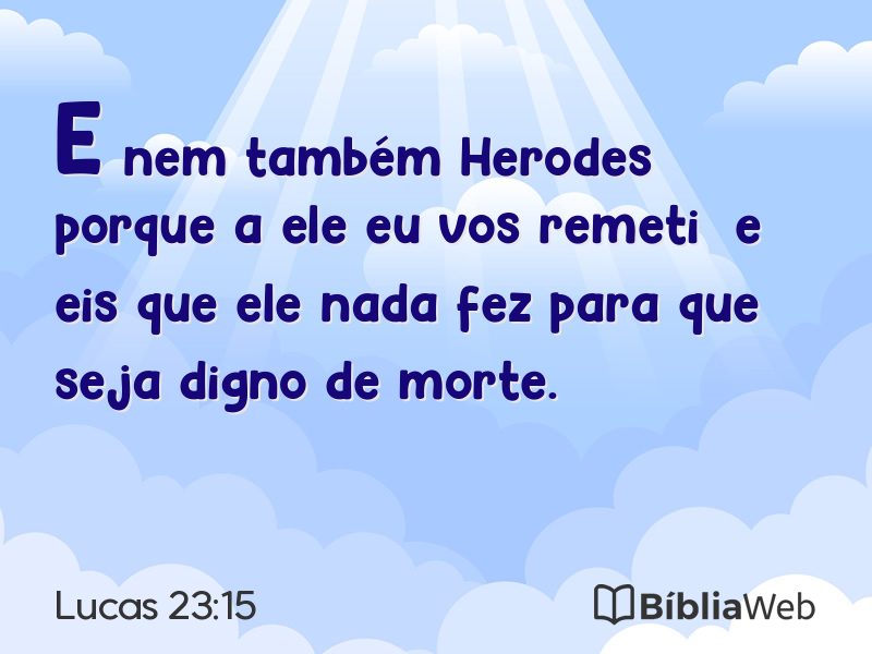 Lucas 23:15 em imagem para compartilhar