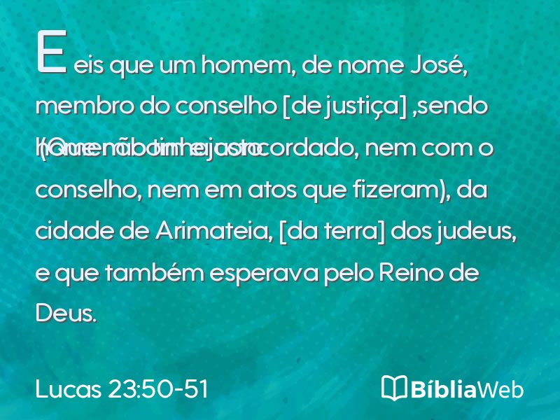 Lucas 23:50-51 em imagem para compartilhar