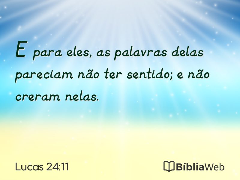 Lucas 24:11 em imagem para compartilhar