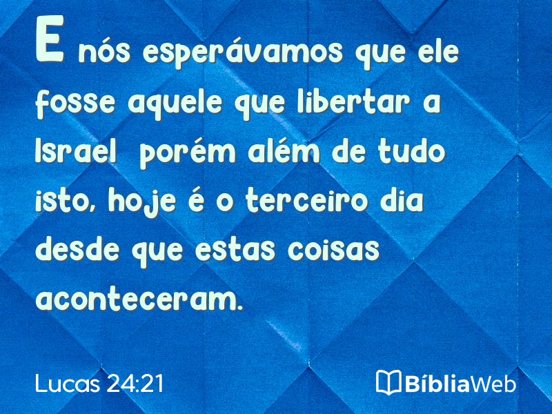 Lucas 24:21 em imagem para compartilhar