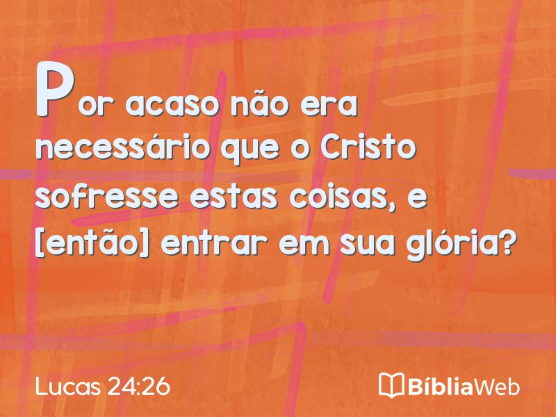 Lucas 24:26 em imagem para compartilhar
