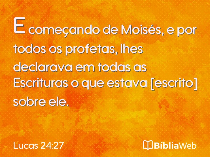Lucas 24:27 em imagem para compartilhar