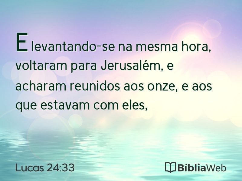 Lucas 24:33 em imagem para compartilhar