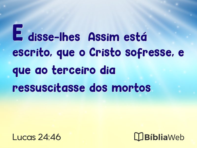 Lucas 24:46 em imagem para compartilhar