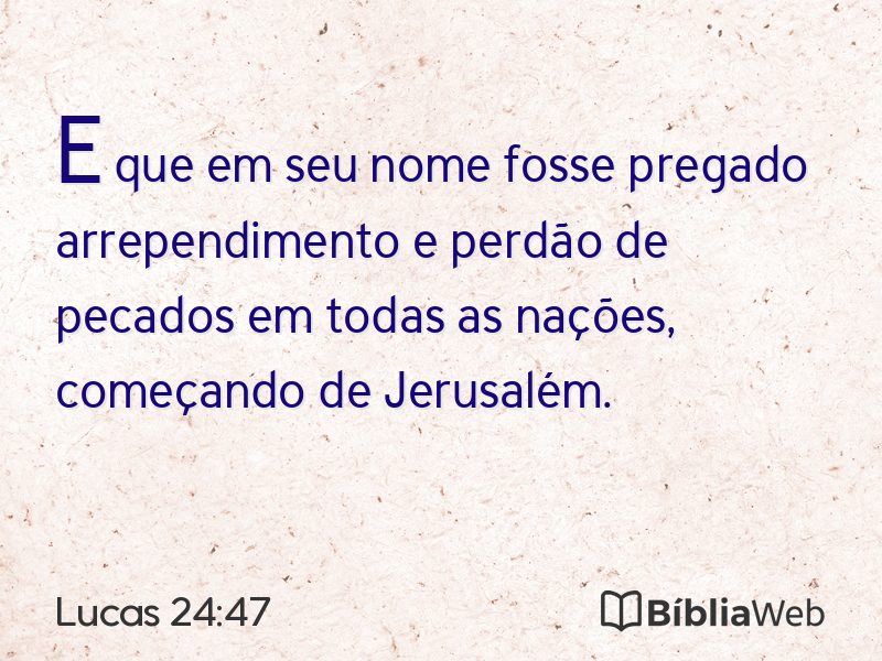 Lucas 24:47 em imagem para compartilhar